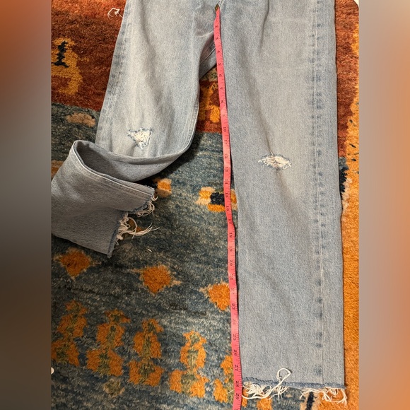Agolde Fitted 90s Straight Leg Jeans, Organic Cotton, Size 24 - Picture 13 of 13
